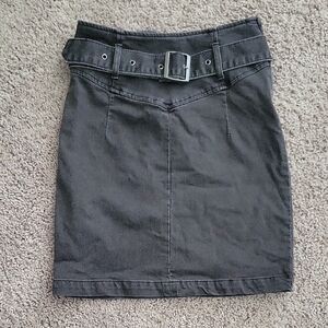 Gray Mini Pencil Skirt for Work